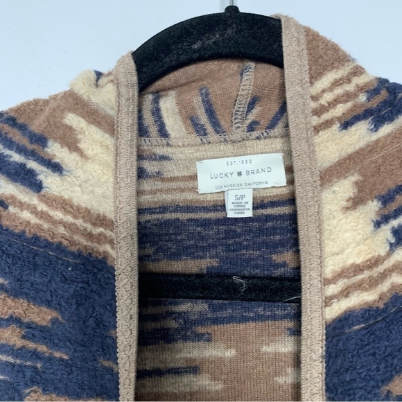 Lucky Brand boho Aztec fringe cardigan - Picture 4 of 8